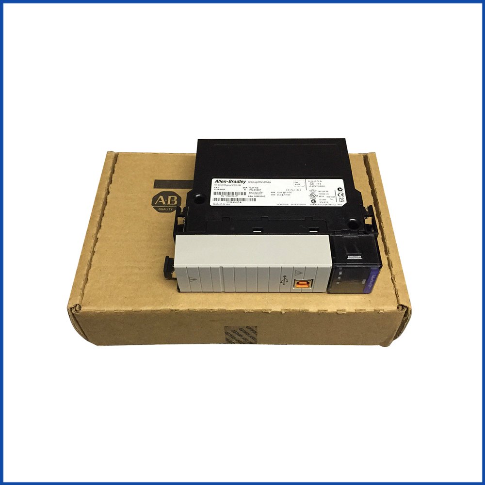 The Allen-Bradley 1756-OF8 analog output module features eight high-resolution channels, providing precise voltage or current signals for industrial control applications.