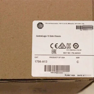The 1756-A13 chassis is designed to house ControlLogix modules, providing a robust and flexible framework for assembling a control system.