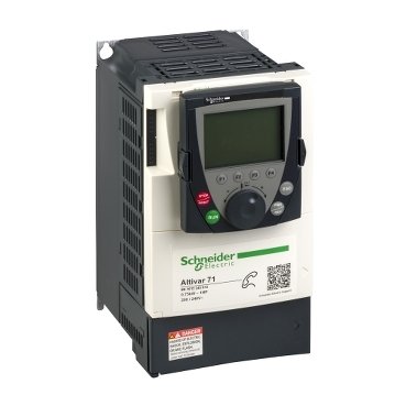 The Schneider Electric ATV71H075M3 is a robust variable frequency drive (VFD) designed for precise control of AC induction motors up to 75 kW (100 hp).