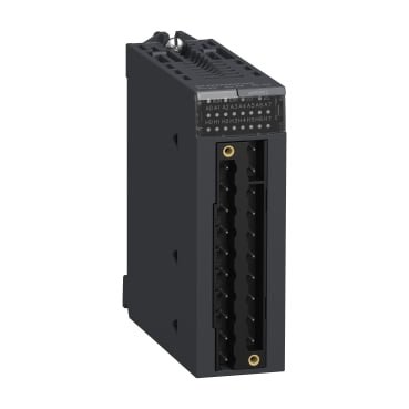 The BMEAHO0412 Modicon X80 analog output module by Schneider Electric features 8 independent channels for generating precise voltage (0-10V, ±10V) and current (0-20mA, 4-20mA) signals.