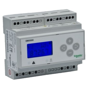 The PowerLogic EM3500 offers reliable and detailed monitoring of electrical systems with its DIN rail mounting design.
