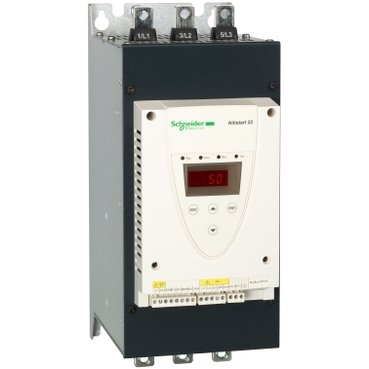 Schneider Electric's ATS22C11S6U soft starter, part of the Altistart 22 series, is designed for 11 kW (15 HP) asynchronous motors.