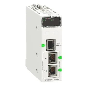 The BMENOC03111030 is an Ethernet communication module for the Modicon M580 programmable logic controller (PLC) series by Schneider Electric.