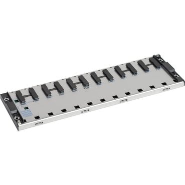 The TSXRKY12 non-extendable rack accommodates 12 Modicon Premium modules, offering durable housing and efficient power distribution for industrial automation.