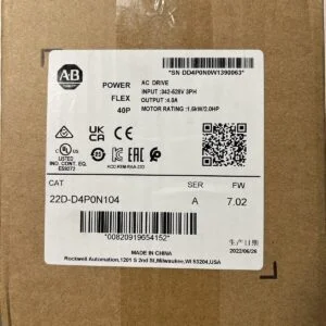 "The Allen-Bradley PowerFlex 40 AC Drive (22DD4P0N104) offers compact size and reliable performance, ideal for industrial motor control applications." "Designed for flexibility and efficiency, the PowerFlex 40 AC D